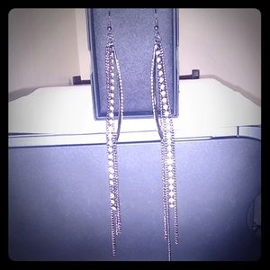 Avant-garde style gun metal earrings